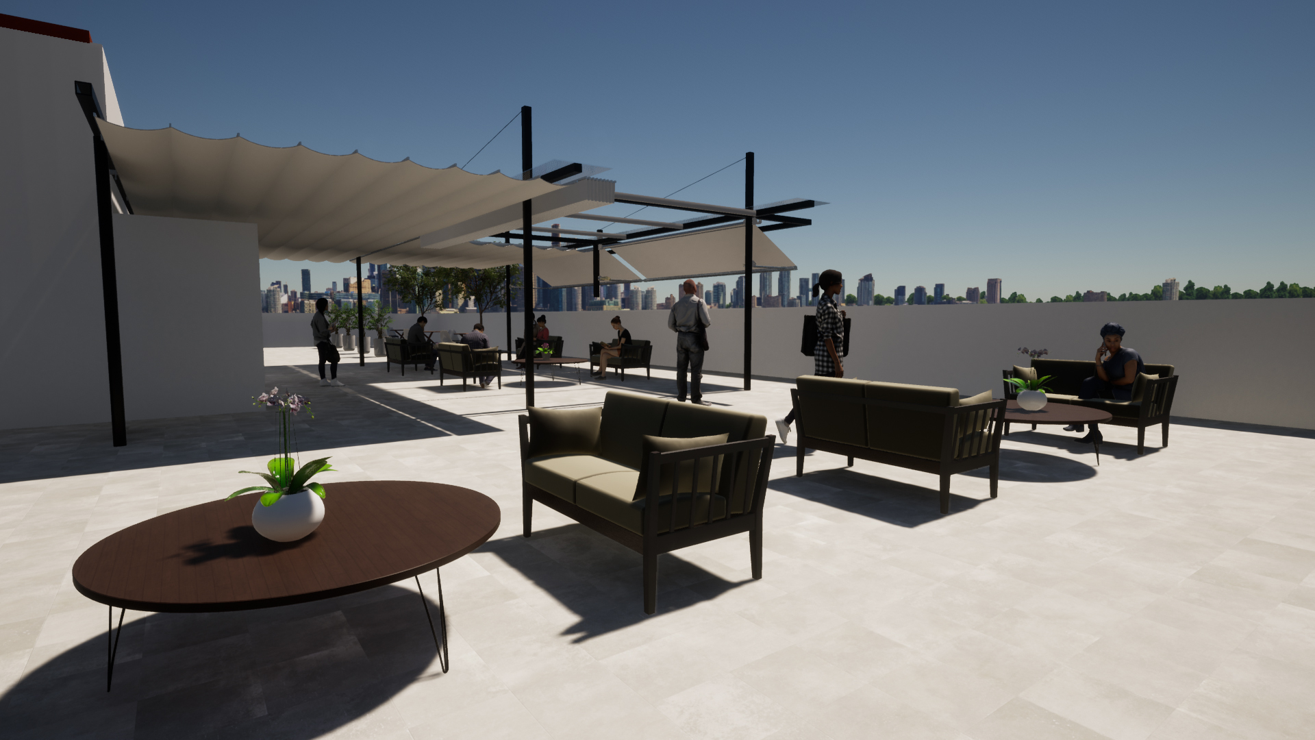 Terraza en edificio de oficinas (Toldo Indico) imagen carrusel 4